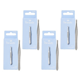Pharmacy Health Flat Tweezer Pack of 4