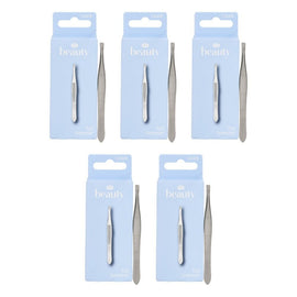 Pharmacy Health Flat Tweezer Pack of 5