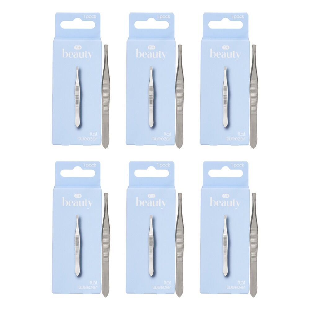 Pharmacy Health Flat Tweezer Pack of 6