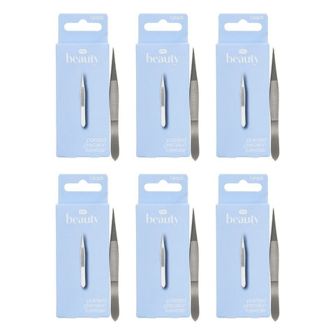Pharmacy Health Pointed Precision Tweezer Pack of 6