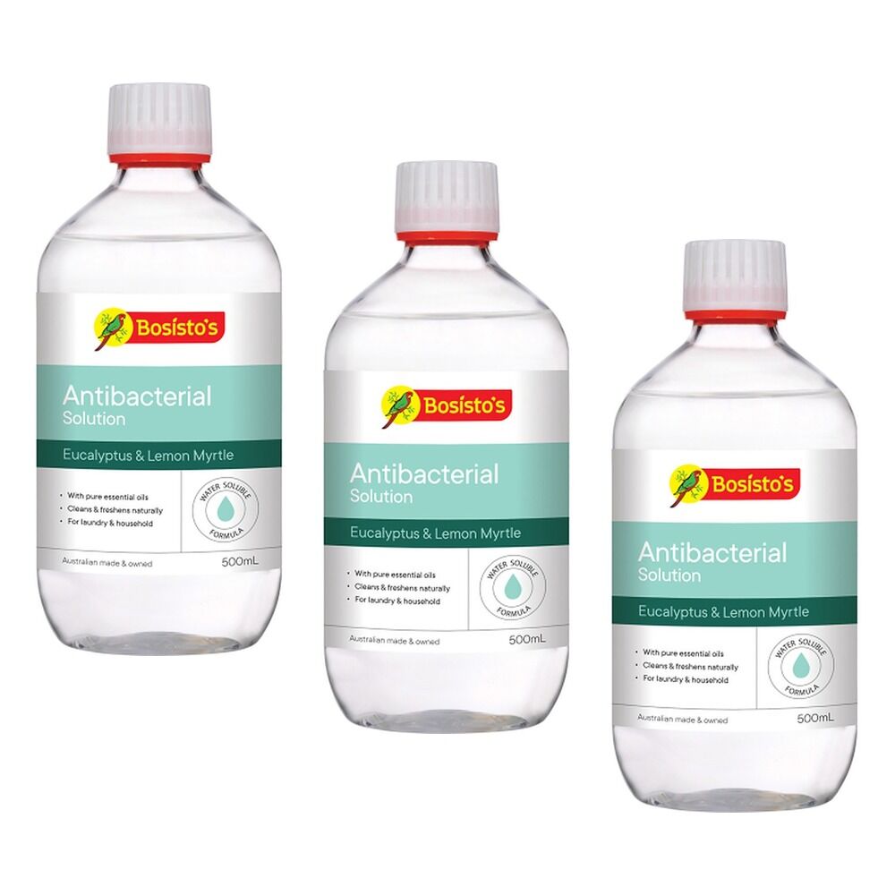 Bosisto's Antibacterial Solution 500mL x 3 Bundle of 3