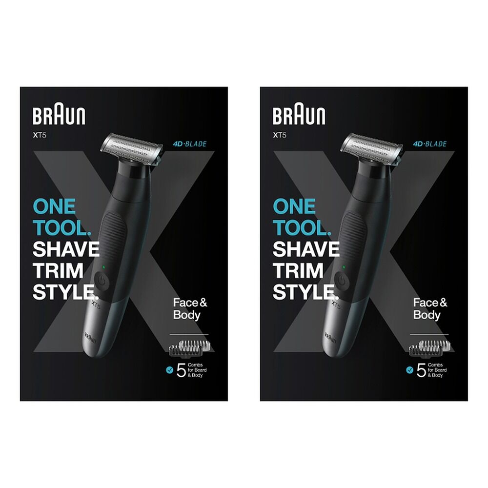 Braun Series XT5 Beard Trimmer, Shaver and Electric Razor for Men Pack of 2