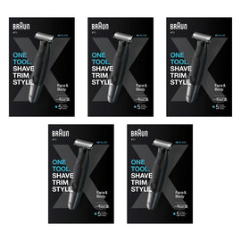 Braun Series XT5 Beard Trimmer, Shaver and Electric Razor for Men Pack of 5