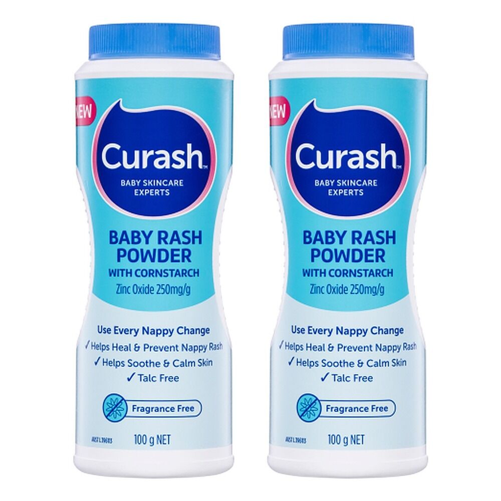 Curash Baby Rash Powder with Cornstarch 100g x 3 Bundle of 2