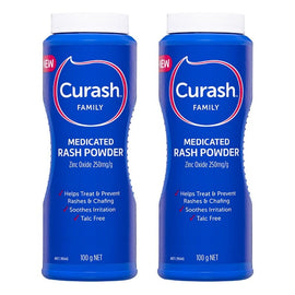 Curash Family Medicated Rash Powder 100g x 3 Bundle of 2