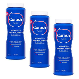 Curash Family Medicated Rash Powder 100g x 3 Bundle of 3