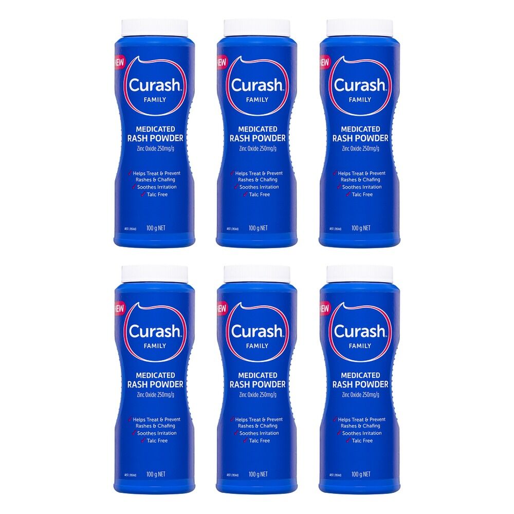 Curash Family Medicated Rash Powder 100g x 3 Bundle of 6