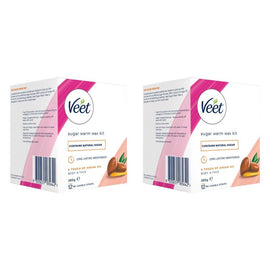 Veet Sugar Warm Wax Hair Removal Kit With Argan Oil 360g Pack of 2