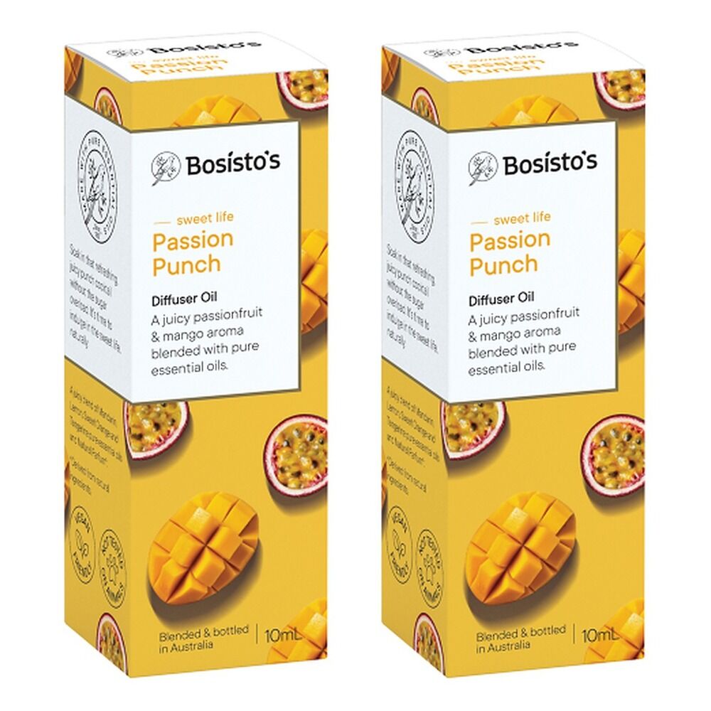 Bosisto's Passion Punch Diffuser Oil 10mL Pack of 2