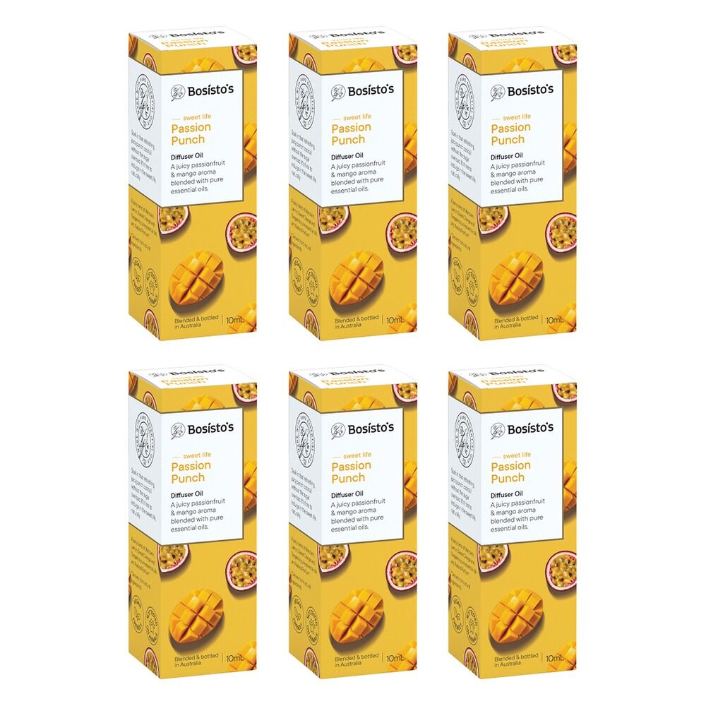 Bosisto's Passion Punch Diffuser Oil 10mL Pack of 6