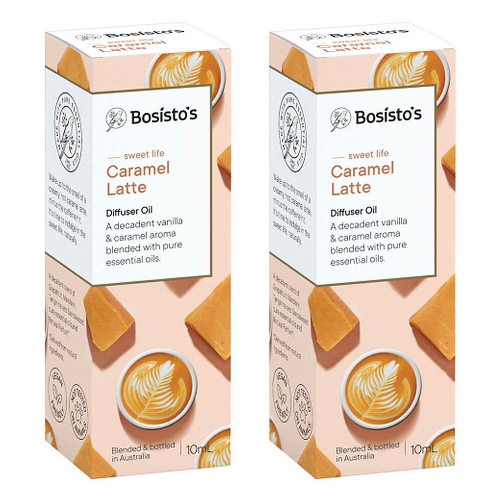 Bosisto's Caramel Latte Diffuser Oil 10mL Pack of 2