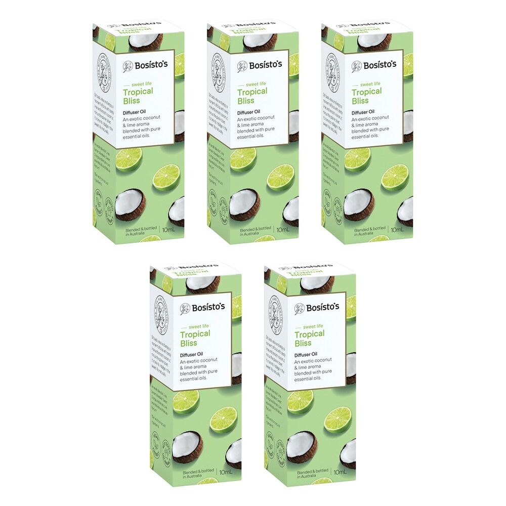 Bosisto's Tropical Bliss Diffuser Oil 10mL Pack of 5