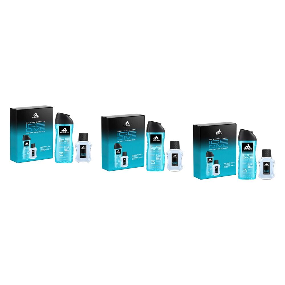 Adidas Ice Dive EDT 50mL Gift Set 2 Piece Set Pack of 3