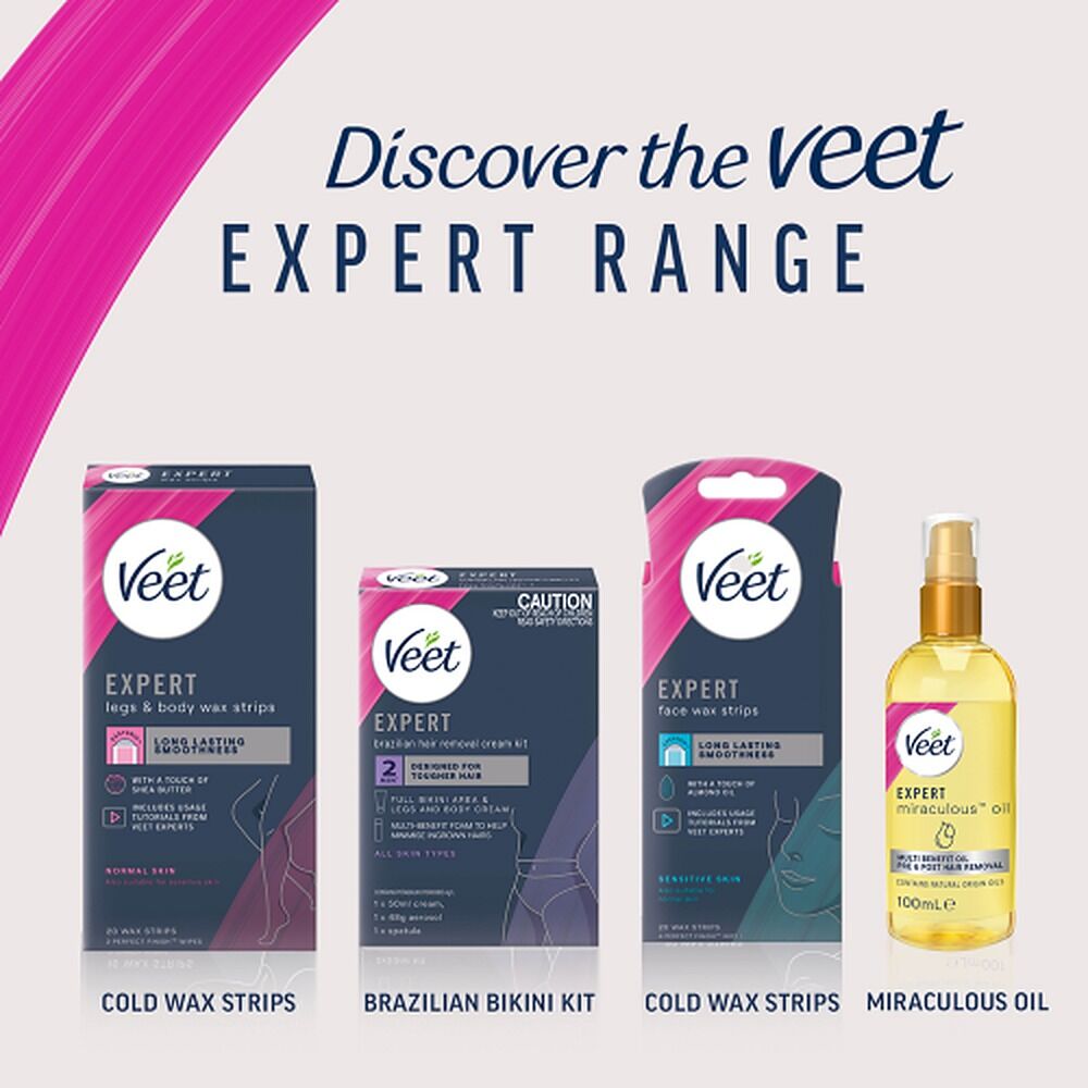 Veet Expert Face Wax Strips for Sensitive Skin 20 Strips