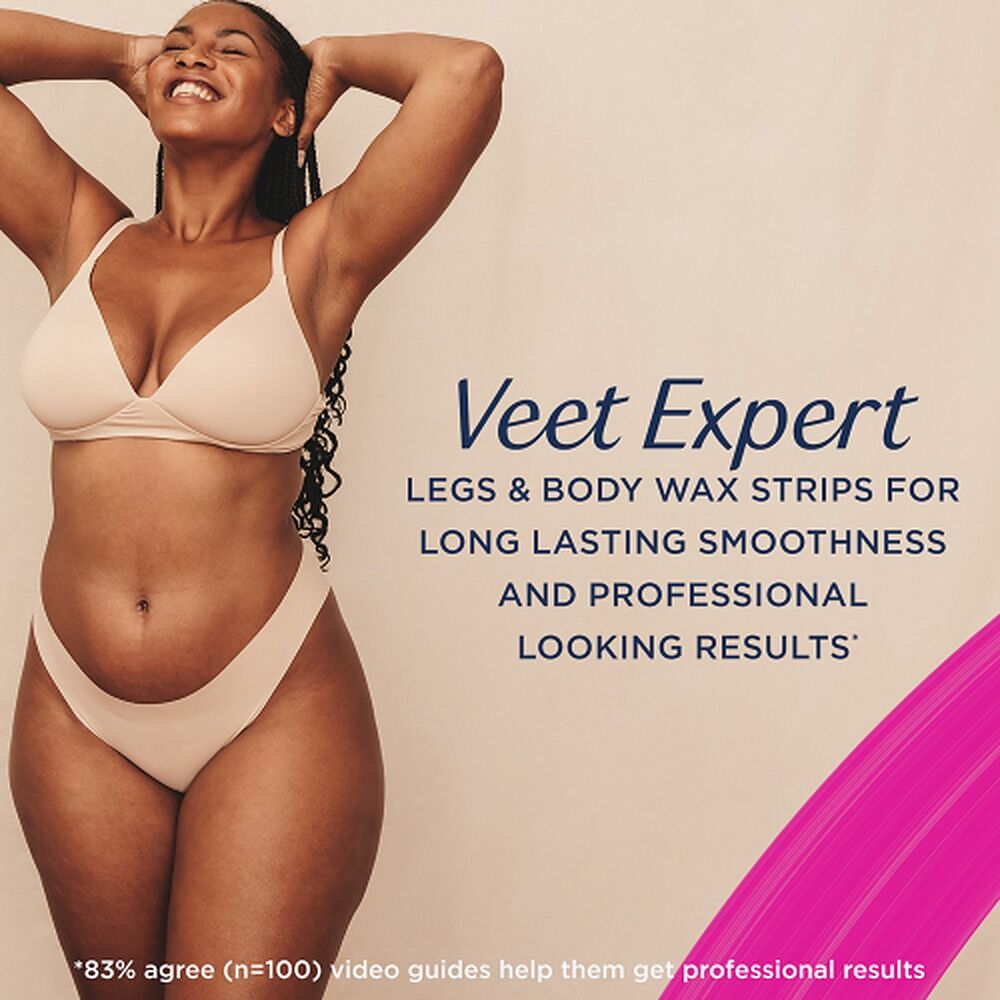 Veet Expert Legs & Body Wax Strips for Normal Skin 20 Strips