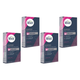 Veet Expert Legs & Body Wax Strips for Normal Skin 40 Strips Pack of 4