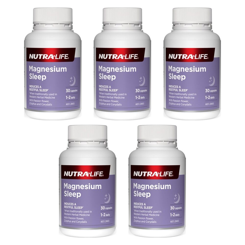 Nutra-Life Magnesium Sleep 30 Capsules Pack of 5
