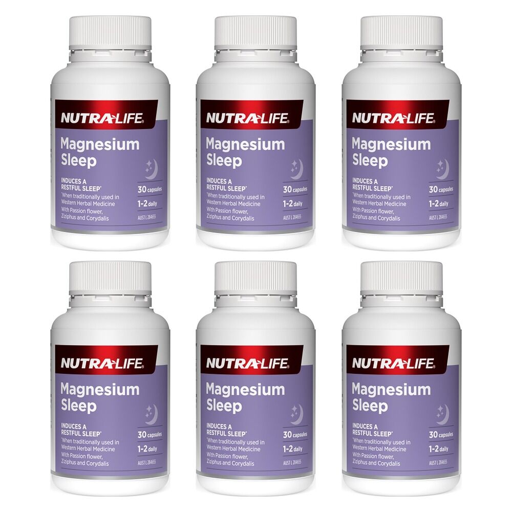 Nutra-Life Magnesium Sleep 30 Capsules Pack of 6
