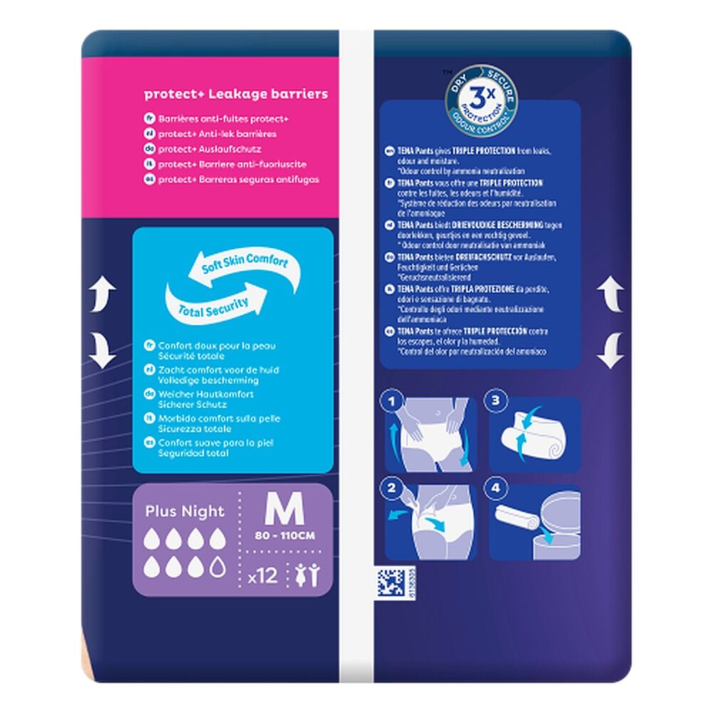 Tena Pants Plus Night Medium 12 Pack x 2