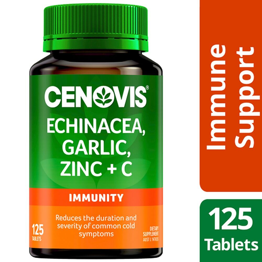 Cenovis Echinacea, Garlic, Zinc & C 125 Tablets