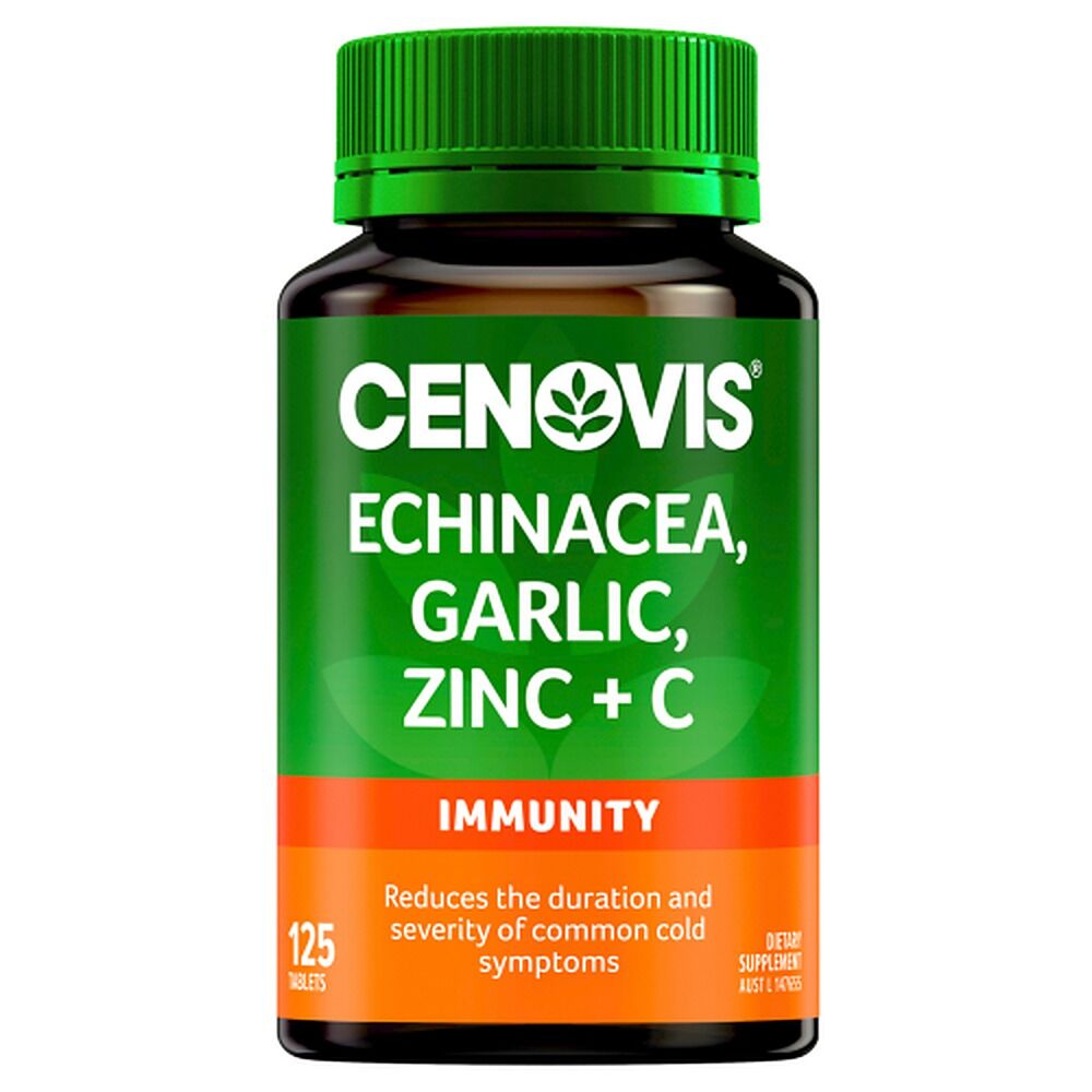 Cenovis Echinacea, Garlic, Zinc & C 125 Tablets