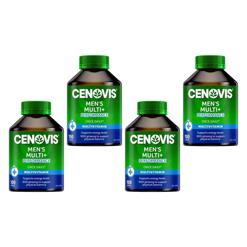 Cenovis Men's Multi + Performance 100 Capsules Pack of 4