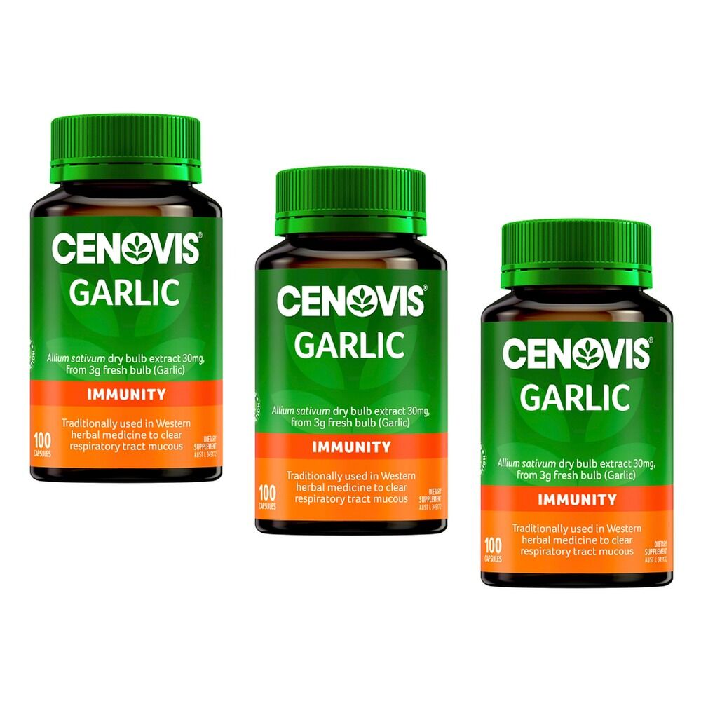 Cenovis Garlic Immune Support 100 Capsules x 3 Bundle of 3