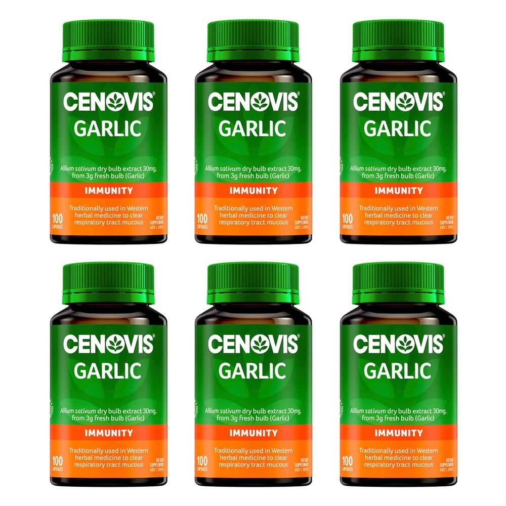Cenovis Garlic Immune Support 100 Capsules x 3 Bundle of 6