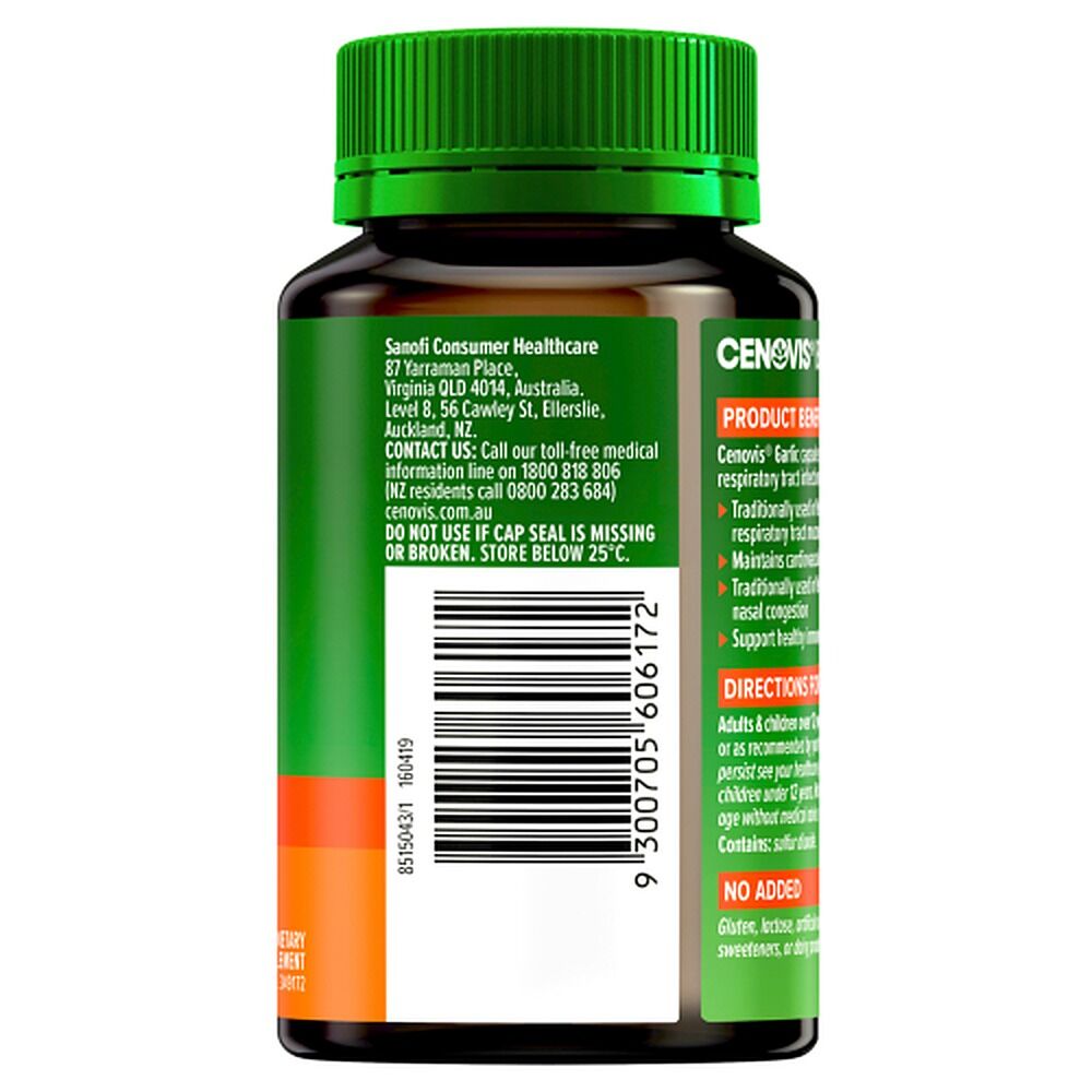 Cenovis Garlic Immune Support 100 Capsules x 3
