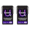 U By Kotex Overnight Extra Long Pads with Wings 6 Pack x 4 Bundle of 2