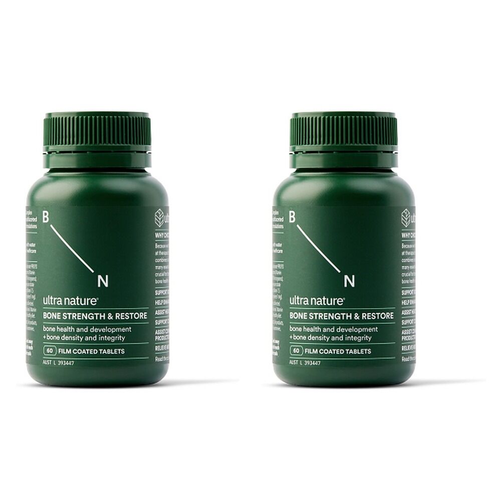 Ultra Nature Bone Strength & Restore 60 Tablets Pack of 2