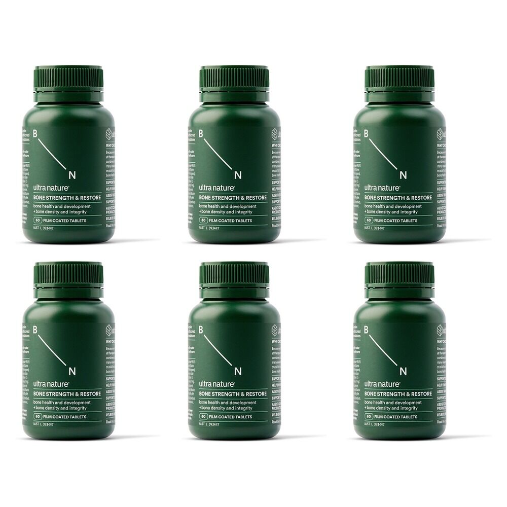 Ultra Nature Bone Strength & Restore 60 Tablets Pack of 6