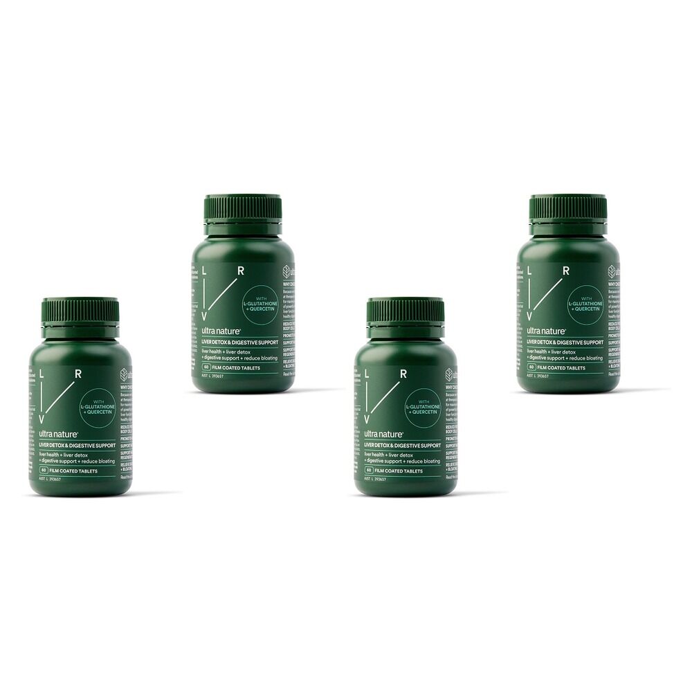 Ultra Nature Liver & Digest Support 60 Tablets Pack of 4
