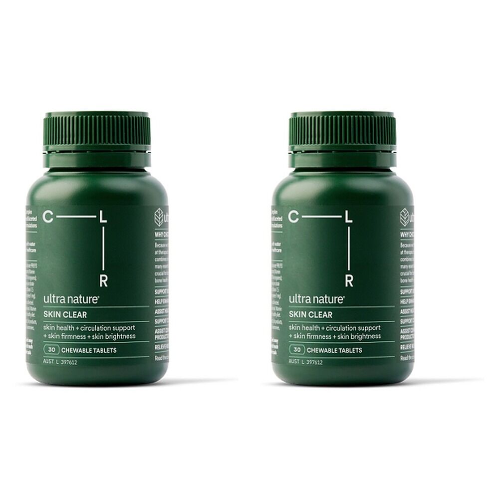 Ultra Nature Skin Clear 30 Chewable Tablets Pack of 2