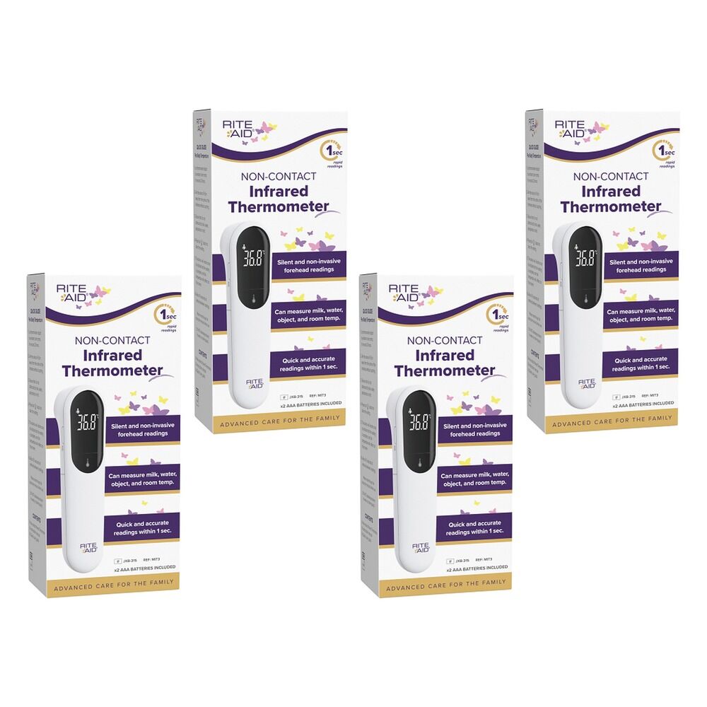Rite Aid Non-Contact Infrared Thermometer Pack of 4