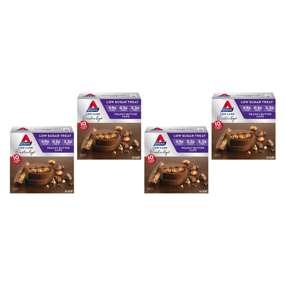 Atkins Endulge Peanut Butter Cups 10 Pack x 6 Bundle of 4