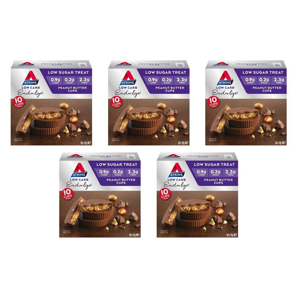 Atkins Endulge Peanut Butter Cups 10 Pack x 6 Bundle of 5