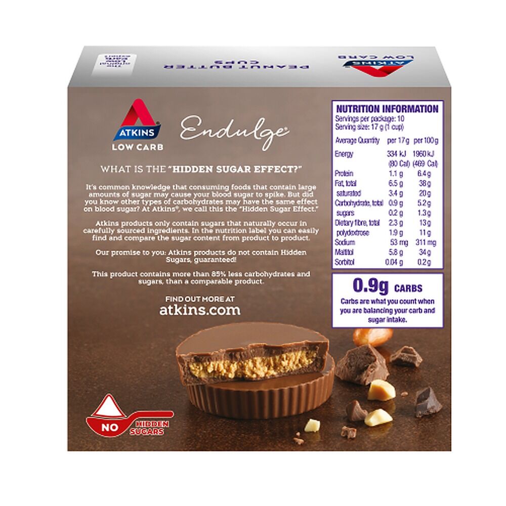 Atkins Endulge Peanut Butter Cups 10 Pack x 6