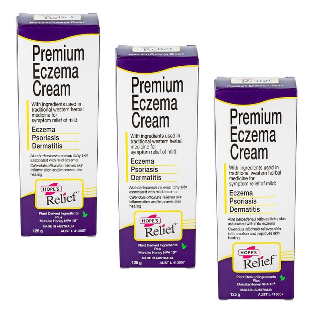 Hope's Relief Premium Eczema Cream 125g Pack of 3