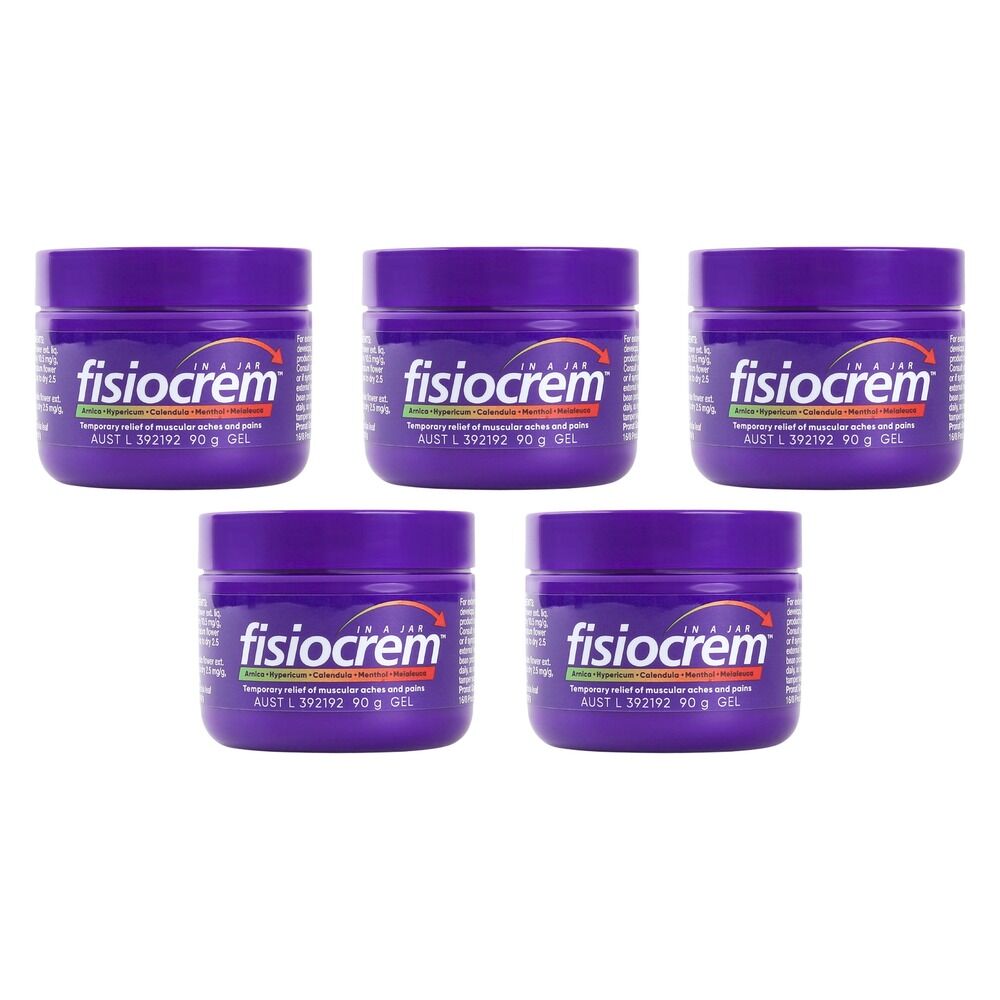 Fisiocrem Solugel Muscle Pain Relief Gel 90g Pack of 5