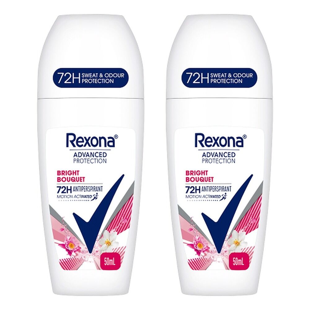 Rexona Advanced Protection 72H Antiperspirant Bright Bouquet 50mL x Bundle of 2