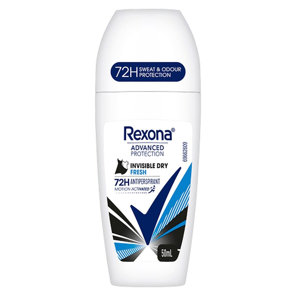 Rexona Advanced Protection 72H Antiperspirant Invisible Dry Fresh 50mL x 6