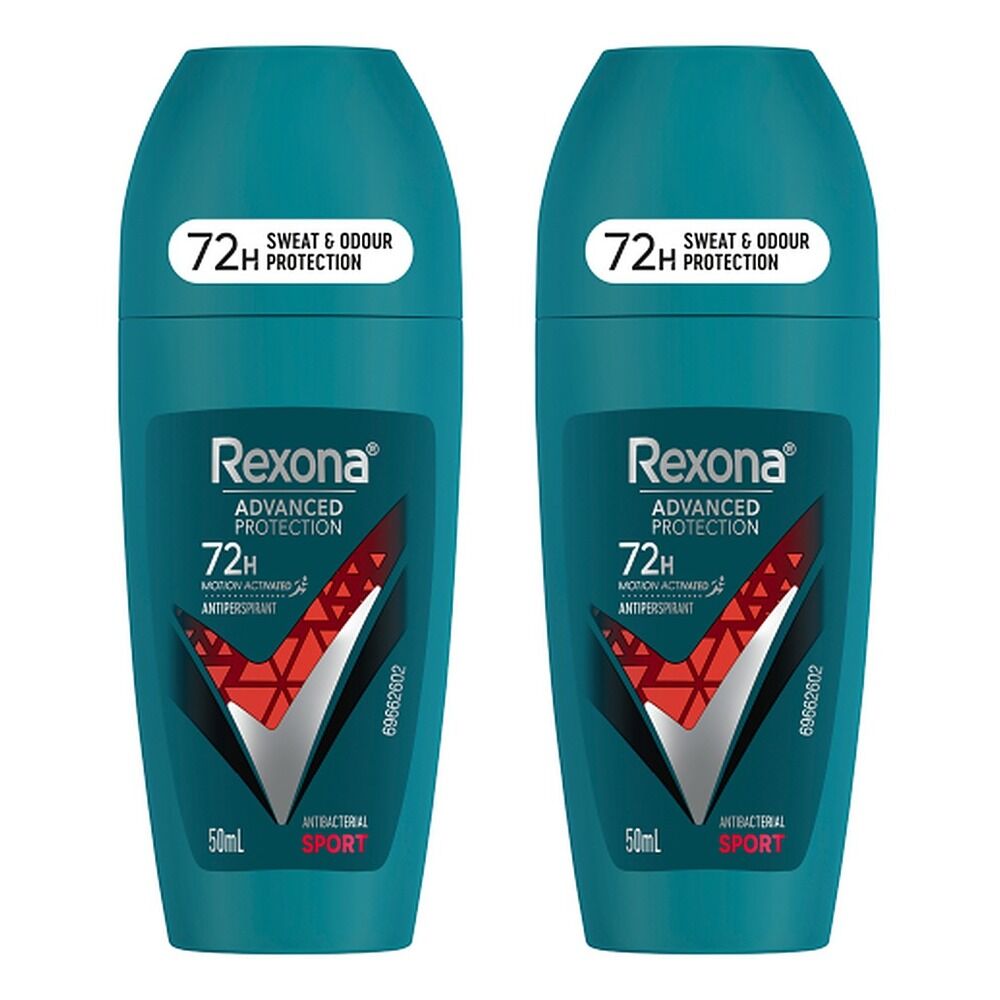 Rexona Advanced Protection Antiperspirant Antibacterial Sport, 72H, Bundle of 2