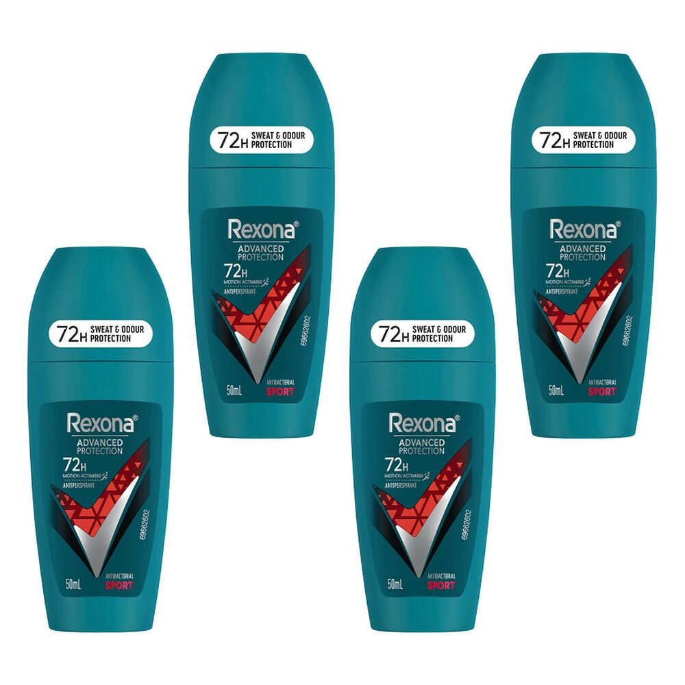 Rexona Advanced Protection Antiperspirant Antibacterial Sport, 72H, Bundle of 4