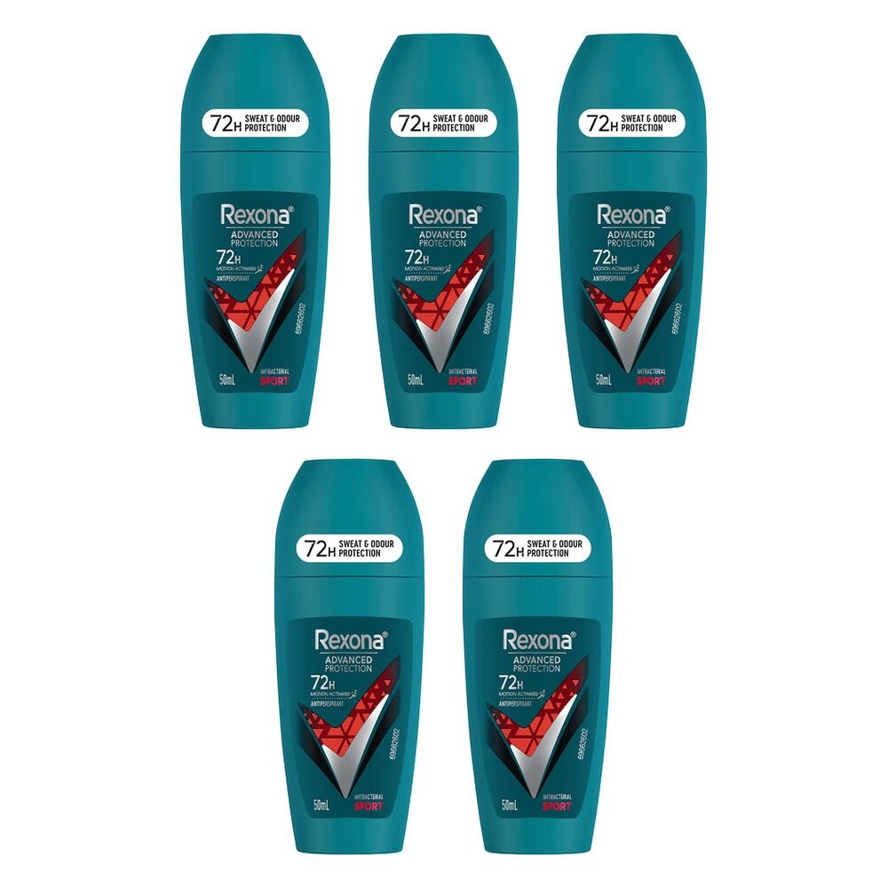 Rexona Advanced Protection Antiperspirant Antibacterial Sport, 72H, Bundle of 5