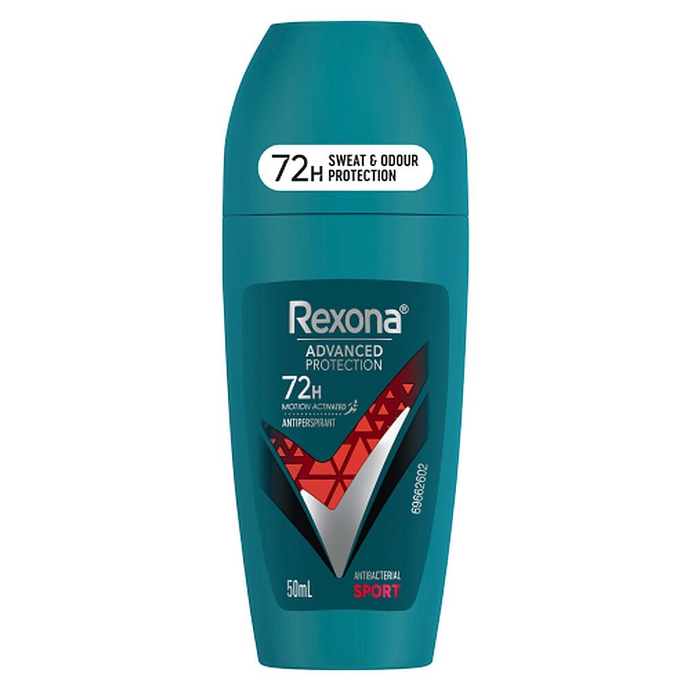 Rexona Advanced Protection Antiperspirant Antibacterial Sport, 72H, 50mL x 6
