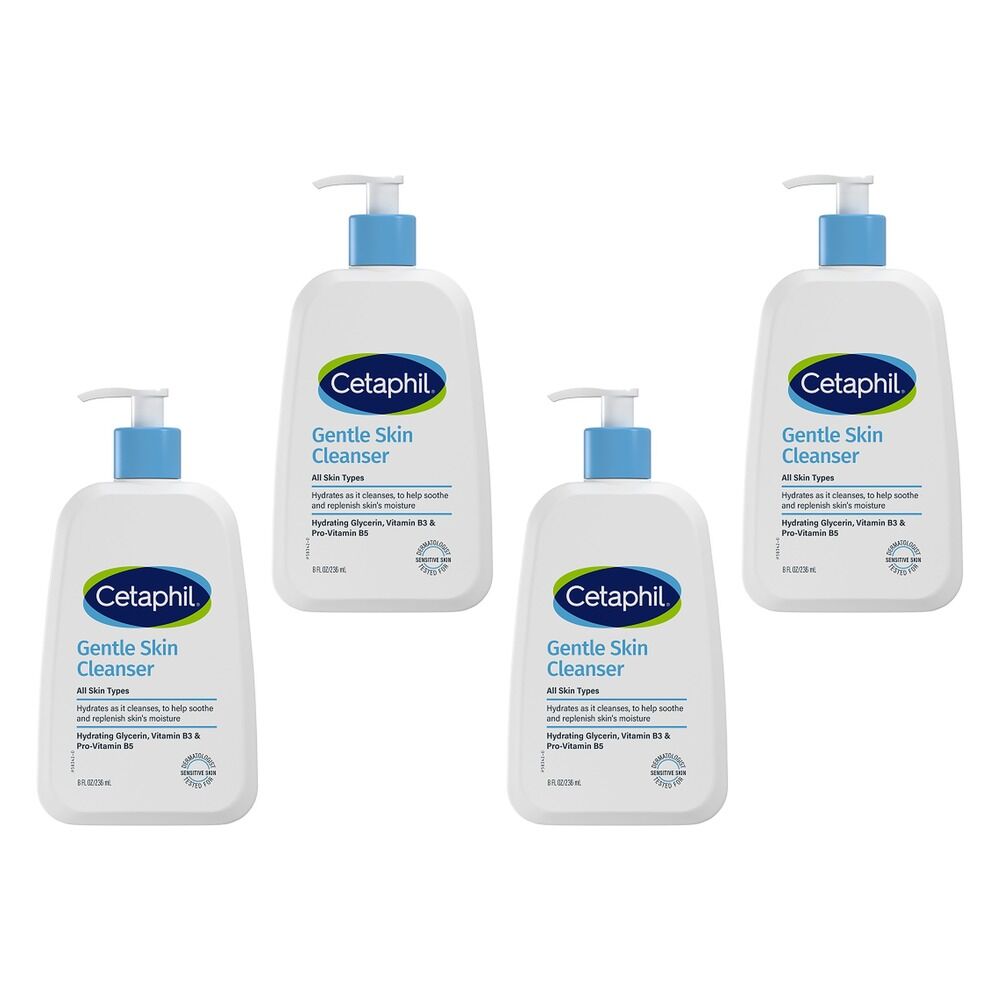 Cetaphil Gentle Skin Cleanser 236mL x 3 Bundle of 4