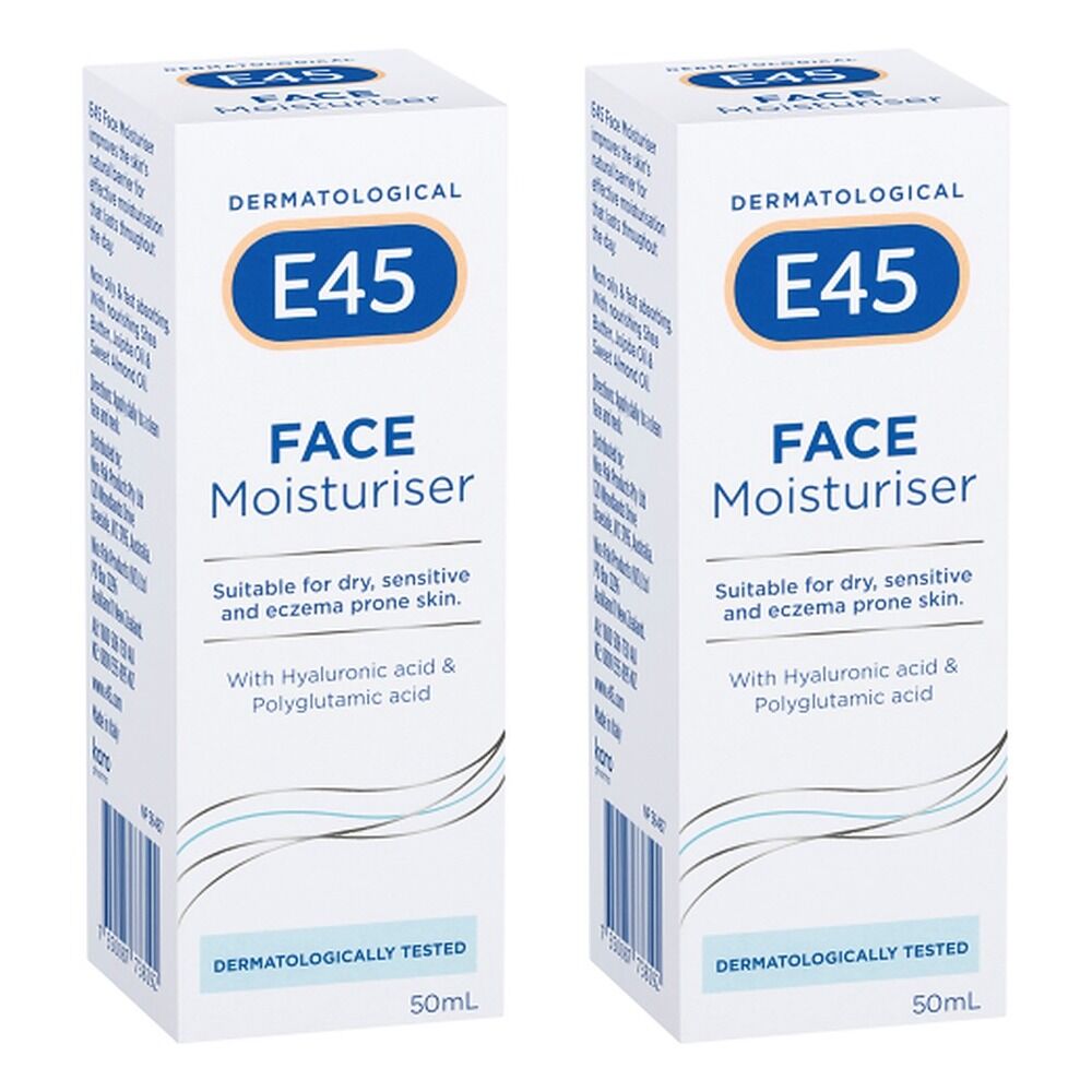 E45 Face Moisturiser 50mL Pack of 2