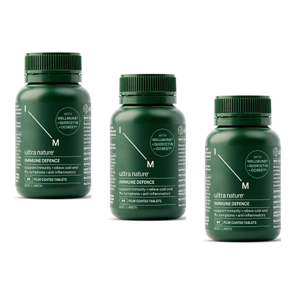 Ultra Nature Immune Defence Tablets 30 Pack x 3 Bundle of 3