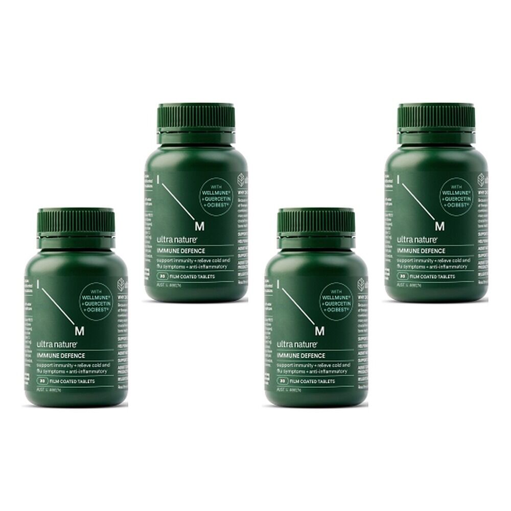 Ultra Nature Immune Defence Tablets 30 Pack x 3 Bundle of 4